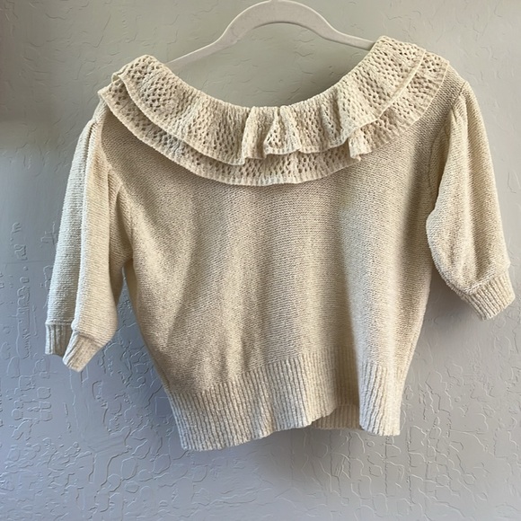 Rouje Paris Cream Top Sz 36 - Picture 5 of 6